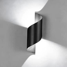 ZIKEY LED sieninis vidaus/ lauko 10 W modernus aukštyn žemyn sieninis šviestuvas, pagamintas iš aliuminio, baltas interjero apšvietimas, lauko sieninis IP65 vandeniui atsparus šviestuvas, skirtas miegamajam/ laiptinėms/ prieškambariui/ terasai/ kiemui/ pr