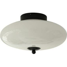 Modernus įleidžiamas lubų šviestuvas su baltu stiklu, metaliniu pagrindu, 12 W reguliuojamu trijų spalvų LED, idealiai tinka svetainei, miegamajam, virtuvei ir prieškambariui (juodas)