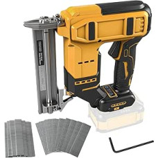 Wireless Brad Nailer for Dewalt 18V 20V Battery, 2-in-1 Cordless Nail Stapler Gun, 18GA Battery Stapler Nailer with 1000 Nails and 1000 Staples for DIY & Woodworking