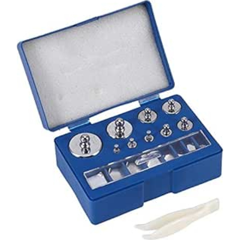 17pcs Precision Calibration Weights Stainless Steel Calibration Weights Set 211.1g Precision Calibration Weights with Storage Box for Digital Jewelry Scales Laboratory Study Weights 10mg-100g