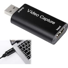 4K HDMI auf USB, HDMI Capture Card 2.0 Videoaufnahmekarte, HD-MI auf USB 2.0 USB auf HDMI Adapter, für Live-Übertragungen, Konferenzräume, Videos