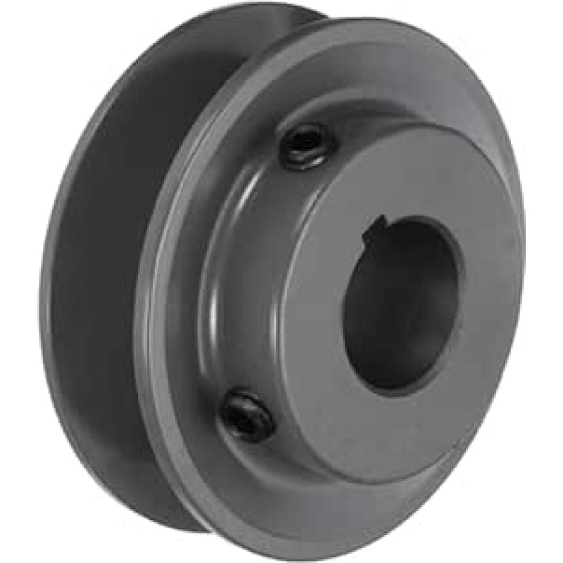 išteklių žemėlapis BK27-7/8 Keilriemenscheibe, 7/8 Zoll Bohrung 2,7 Zoll OD Single Groove Web Sheave Bored-to Size Sheave, Gusseisen, Riemenabschnitt für 3L oder B Riemen