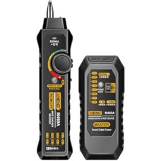 Daugiafunkcinis tinklo ieškiklis ir kabeltesteris RJ11 ir LAN, M469A Draht mit Kontinuität, Gleichstrom-Pegelerkennung, Taschenlampe, Kopf (schwarz)