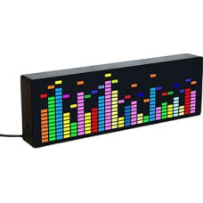 Music Spectrum Display, Music Spectrum Analyzer, VU Meter, RGB Audio Level Indicator, Amplifier Board, Color LED Screen, Wire Control