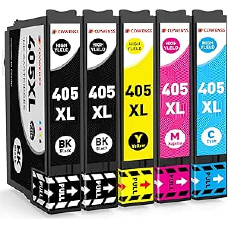 Suderinamos spausdintuvų kasetės su Epson 405XL 405 XL kasetėmis, skirtomis Workforce Pro WF-4830DTWF WF-4830 WF-4820 WF-3825 WF-3820 WF-4825 WF-7840 WF-4820DWF WF-3825DWF 3820DWF 4825DWF