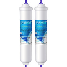 ICEPURE vandens filtras šaldytuvui, suderinamas su Samsung DA29-10105J, DA29-10105J HAFEX/EXP, DA99-02131B, WSF-100, EF9603, HAIER LG šaldytuvu, 2 vnt.