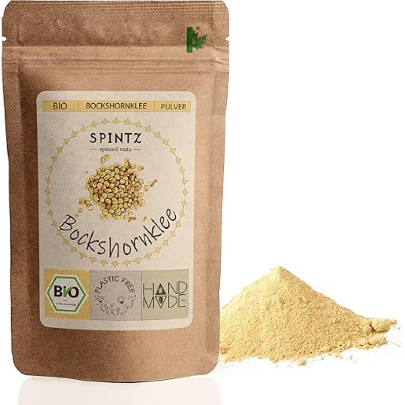 SPINTZ® Ekologiški vaistinės ožragės milteliai 500 g | Be plastiko ir tvariai supakuoti | Veganiškos vaistinės ožragės sėklos | Ekologiškos vaistinės ožragės prieskonių sėklos, idealiai tinkančios indiškai virtuvei