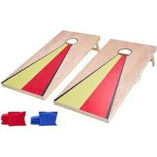 VEVOR Cornhole žaidimo rinkinys (1255 x 600 x 302 mm) Cornhole žaidimo lentos Nešiojama medžio masyvo metimo lenta Cornhole žaidimas suaugusiesiems, įskaitant 8 pupelių maišus ir rankeną sodo kiemo kempingui