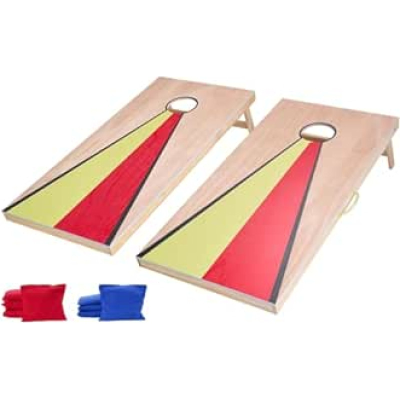 VEVOR Cornhole žaidimo rinkinys (1255 x 600 x 302 mm) Cornhole žaidimo lentos Nešiojama medžio masyvo metimo lenta Cornhole žaidimas suaugusiesiems, įskaitant 8 pupelių maišus ir rankeną sodo kiemo kempingui
