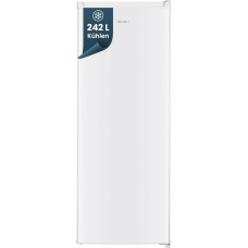 homeX Large Fridge without Freezer, Freestanding Full Room Fridge - 242 Litres, Quiet Standing Fridge, Large XXL Fridge, Drinks Fridge, 5 Shelves, LED Lighting, 143 cm High, White