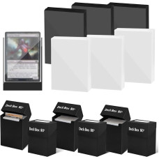 AOBOPLE 606 vienetų kaladės dėžutės kortelių rankovių rinkinys, 6 prekybos kortelių laikymo dėžutė su 300 kortelių rankovėmis, 300 skaidrių prekybos kortelių dėklų, kortelių dėžutės prekybos kortelių dėžutė MTG