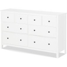 KHG Sideboard Country House Style Baltas pušies masyvo švediškas stalčius komoda atitinka švediško stalo viršų 8 stalčiai