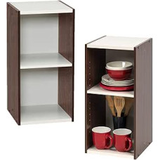 Iris Ohyama, UB-6030 2 pakopų knygų spinta, 2 šoninių baldų dizaino modulinė biuro miegamojo svetainė - ruda