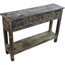 GURU SHOP šoninė spinta, šoninis staliukas su 5 stalčiais - 5 modelis, rudos spalvos, 80 x 115 x 30 cm, Komodos ir šoninės spintos