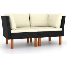 GuyAna Kampinės sofos 2 vnt. Polietilentano ir eukalipto medžio masyvo maža sofa paauglių kambariui Sofa lova Nuolatiniai miegamojo baldai Svetainė