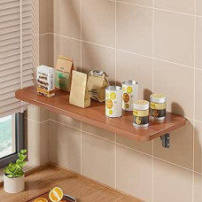 Wandmontierter Klapptisch, platzsparend, faltbar, Wandtisch für kleine Räume, Zuhause, Büro, Waschküche, Küche, Weiß, 40 x 20 cm