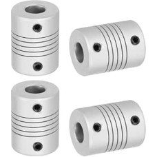 išteklių žemėlapis Lanksčios kupplungos, 7 mm bis 8 mm, Gelenkverbinder aus Aluminiumlegierung, lanksčios Wellenkupplungen, Motorkupplung für 3D-Drucker, CNC-Maschine, Motorführung, DIY-Encoder D25 x L 19 mm