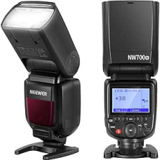 NEEWER NW700-N TTL blykstė Speedlite, suderinama su Nikon DSLR fotoaparatais 1/8000 s didelės spartos sinchronizacija, 1/1-1/256 išvesties TCM funkcija 230 pilnos galios blyksnių 0,1-2,7 s atkūrimas, baterijos neįtrauktos