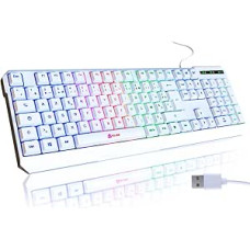 KLIM Chroma AZERTY French Layout Gamer Keyboard - Wired Keyboard with LED Backlight