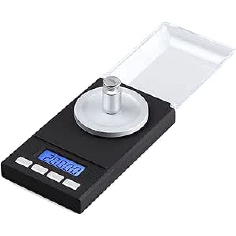 20g 0.001g Digital Milligramm Wiegen Gramm Skala Präzision LCD Schmuck Gold Diamant Taschenwaagen Labor Medizinische Bank Gewichtsbilanz (Dydis : 0.001g)