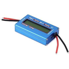 Blue Digital LCD Power Meter, 0-100A DC 60V Battery Analyzer with High Resolution for Solar, Wind, RC Tools and Battery Packs