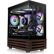 Thermaltake View 170 WS ARGB Black | Micro-ATX mini bokštas | 3 x 120 mm ARGB ventiliatoriai | Grūdintas stiklas | AIO iki 280 mm | Tylus oro srautas