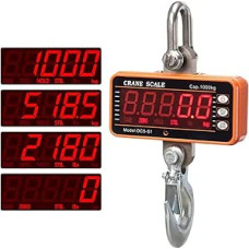 Kranwaage, Kranwaage 1000 kg 1 tona 2000 lb OCS-S1 Digitalwaage LCD Hochpräzise industrielle Hochleistungs-Hängehaken-Hängewaage