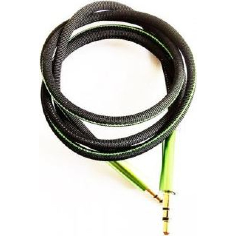 Mocco Textile Premium AUX cable 3.5 mm -> 3.5 mm 1m Green