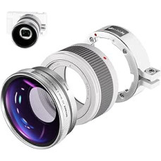 NEEWER Wide Angle Lens Only Compatible with Sony ZV1, 2 in 1 18 mm HD Wide Angle and 10x Macro Additional Lens with Extension Tube, Bayonet Lens Adapter, Cleaning Cloth (White Frame)