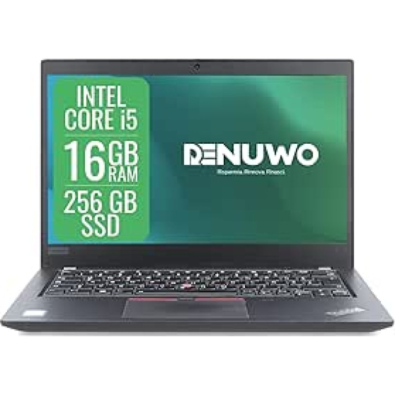 Lenovo Thinkpad nešiojamasis kompiuteris Intel i5 8th RAM 16GB SSD 256GB ekranas 13,3 colių WiFi Windows 11 Pro + Libre Office (Atnaujintas)