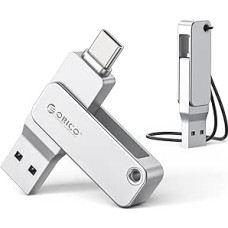 ORICO EB05 USB atmintinė 256GB USB 3.2 Gen 1, dvigubas USB-C ir USB-A mini atmintinė, nešiojamoji atmintinė, 150 MB/s skaitymo greitis, skirta 