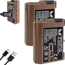 2 x SK baterija, suderinama su Nikon EN-EL15c < 2400 mAh > EN-EL15b EN-EL15a EN-EL15 < su C tipo USB įkrovimo lizdu / NTC jutikliu ir V1 korpusu >, skirta Zf Z8 Z7 II