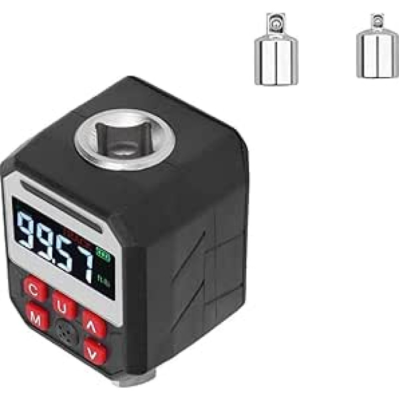 Digitaler Drehmomentschlüssel Adapter 12 Zoll Antrieb Torsionsmesser, 2%, 001Nm Auflösung, 9 Voreingestellte Werte, 17-340Nm für Reichweite, 10-200Nm Werkzeuge