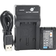 DSTE VBK180 ličio jonų akumuliatorius ir mikro USB įkroviklis tinka 