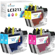 Q-image LC 3213 LC 3211 spausdintuvo kasetės, suderinamos su Brother LC3213 LC3211, spausdintuvo kasetės, skirtos Brother DCP-J572DW DCP-J772DW DCP-J774DW MFC-J890DW MFC-J895DW MFC-J491DW (2 žydros spalvos, 2 purpurinės spalvos, 2