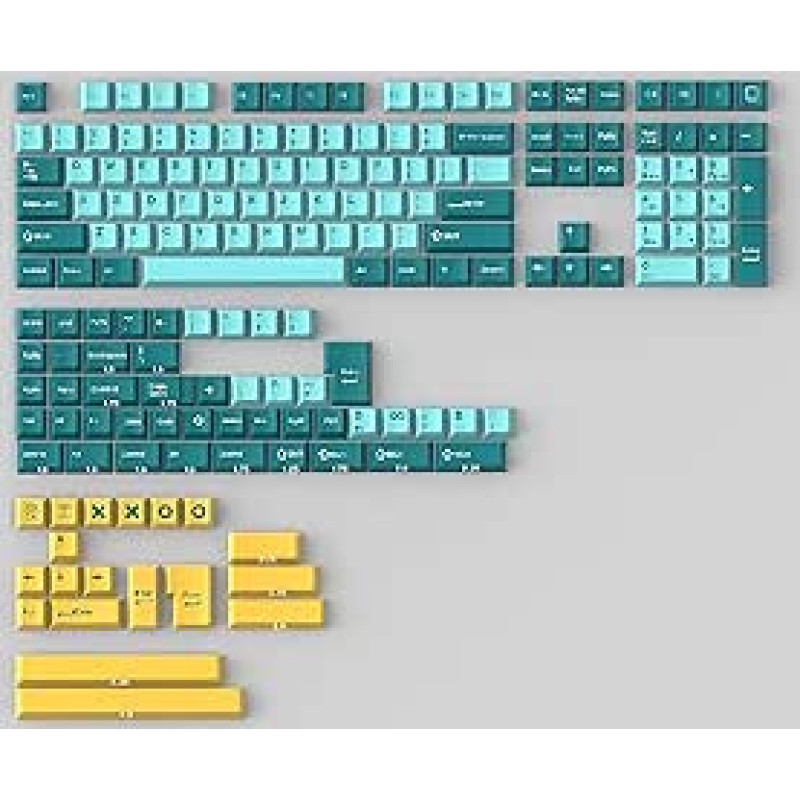 172 Keys Retro Cast Keycaps Cherry Profile Doubleshot Keycaps Set Fit for ISO ANSI 95% 75% 65% 60% Mechanical Keyboard Cherry Mx Switches