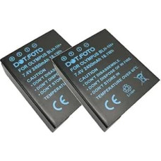 2 x Dot.Foto BLH-1 Premium didelės talpos 7,4 V / 2450 mAh visiškai dekoduota baterija, skirta Olympus OM-D E-M1 Mark II, E-M1 Mark III, E-M1X