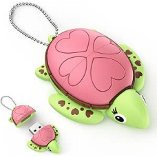 FEBNISCTE Juokinga USB atmintinė Memory Stick 16GB Cute Turtle Shape with Lanyard USB 2.0 suderinama su kompiuteriu, nešiojamuoju kompiuteriu, planšetiniu kompiuteriu, automobiliu, Plug & Play