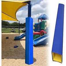 213 cm quadratische Stangenpolsterung für den Außenbereich, Kissenumhüllung für Turnhallen, Schulen, Säulenschutz für Garage und Keller