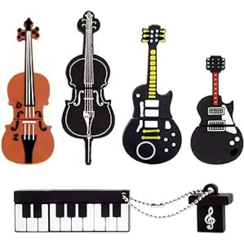LEIZHAN 32 GB USB atmintinė Didelio greičio silikoninis muzikinis instrumentas Karikatūra Flash Memory Stick Pen Drive Nešiojamasis kompiuteris PC Windows