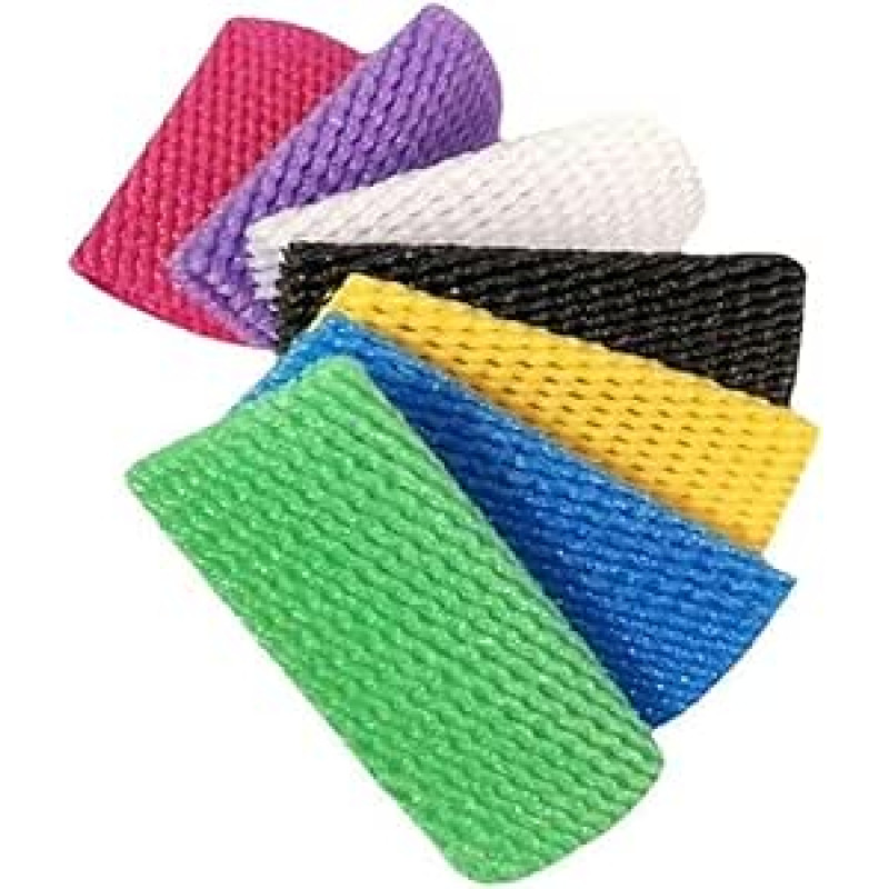 Schaumstoff-Netzhülle, Obst-Netzabdeckung, 140/280 Stück, Sieben Farben, 14 x 7 cm, stoßfeste Schutzhülle, Gemüseverpackung, Orange, Kiwi, Traube, Anti-Quetsch-Beutel (280 Stück)(280vnt.)