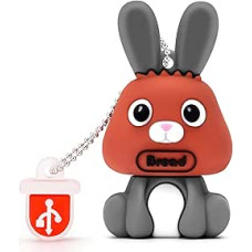 BORLTER CLAMP 64GB USB Flash Drive Cute Rabbit Shape Memory Stick Novelty USB Thumb Drive Pendrive Gift for External Data Storage