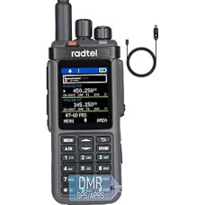 Radtel RT-6D PRO DMR Radio, GPS, APRS, 500,000 Contacts, Dual Time Slot, Two Way Radio, Dual Band Walkie Talkie, Level 1+2, Amateur Radio, 1024 Channels, Type-C Charging