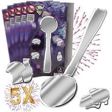 L+H alavo liejimo rinkinys, Naujųjų metų išvakarės, 5 šaukštai ir 20 figūrėlių, XXL rinkinys šeimai ir vaikams, alavo liejimas vietoj švino liejimo, be toksiškų dūmų, daug įvairių formų, liejimas vašku