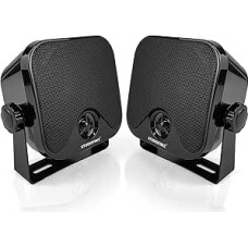 STUDIOFINIX 4 Inch Waterproof Marine Speakers 120 W 2-Way Heavy Duty for Outdoors, Boats, ATV, UTV, Jeep, Golf Cart, Tractor (Black)