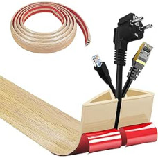 Lankstus PVC plokščias kabelių dangtis, 5 cm x 300 cm, lanksčios PVC plokščios kabelių dangos, grindų kabelių apsauga, kabelių kanalas visiems elektros kabeliams, namams, biurams, viešbučiams, sandėliams ir t. t., lengvai pritaikomas