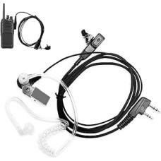 Walkie-Talkie-Ohrhörer mit Mikrofon, Ohrstück für Radio, Funk-Ohrhörer 2-polig, Walkie-Talkie-Headset, geeignet für Retevis Baofeng Kenwood 2-polig, Sicherheits-Ohrstücke für Sicherheitsschutzzubehör