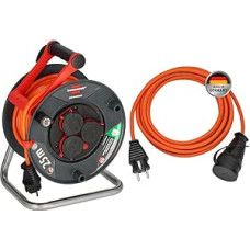 Brennenstuhl Garant V2 IP44 kabelio ritė 25 m lauke ir BREMAXX® ilgintuvas