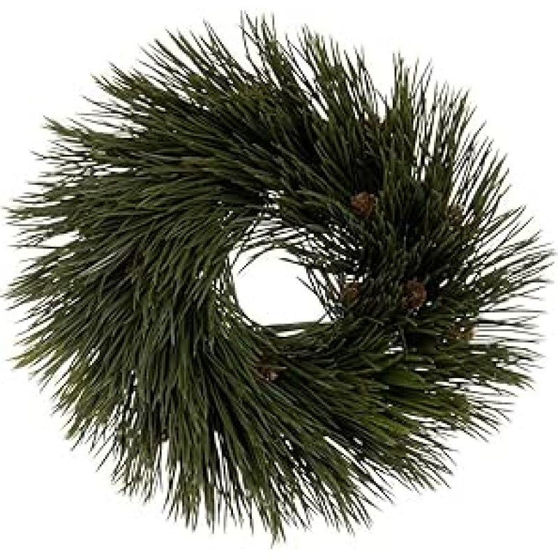 Kalėdų vainikas žalias PVC 27 x 27 cm