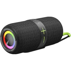 HUO JI IP66 Waterproof, Dustproof, RGB Lighting, AUX/TF, Wireless Box with 30 W TWS Stereo, 30 Hours Battery Life Speaker for Home, Outdoors, Cycling